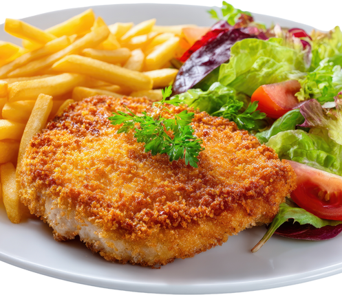 fried thigh and chips